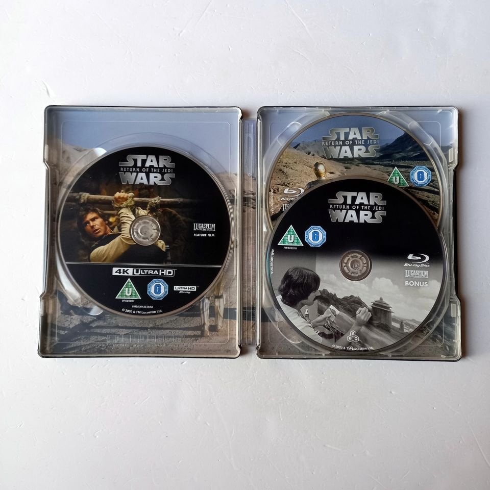 STAR WARS: EPISODE VI RETURN OF THE JEDI - MARK HAMILL, HARRISON FORD  - YÖN.: RICHARD MARQUAND - 3BLU-RAY 4K  STEELBOOK METAL KUTU 2.EL