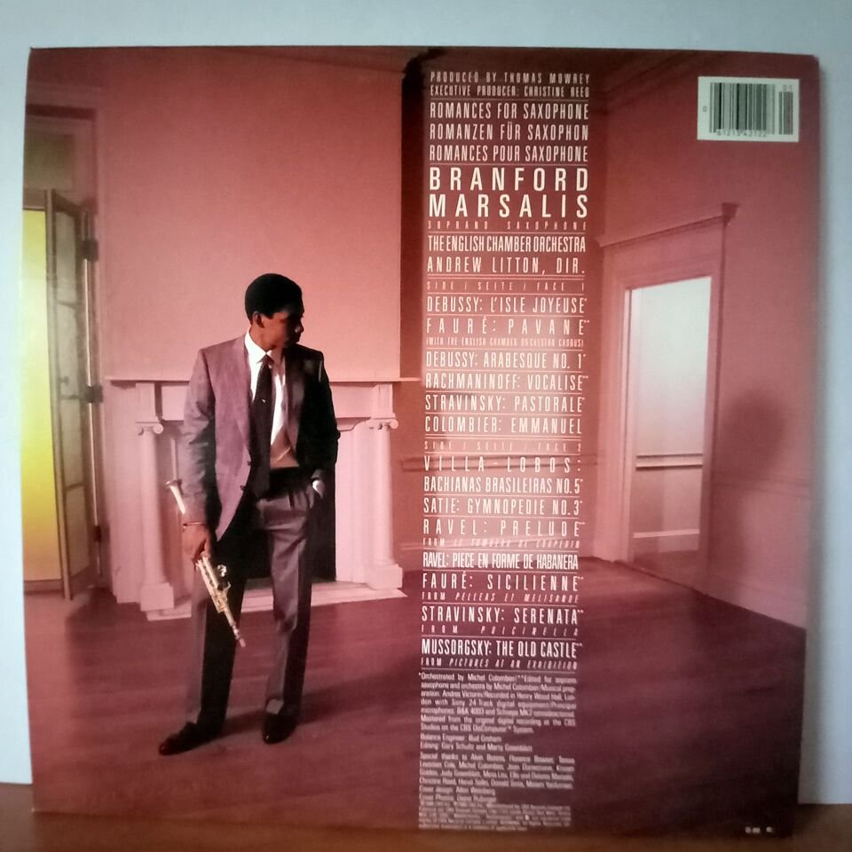 BRANFORD MARSALIS – ROMANCES FOR SAXOPHONE (1986) - LP 2.EL PLAK