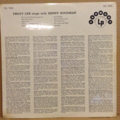 PEGGY LEE SINGS WITH BENNY GOODMAN DÖNEM BASKISI SIFIR PLAK