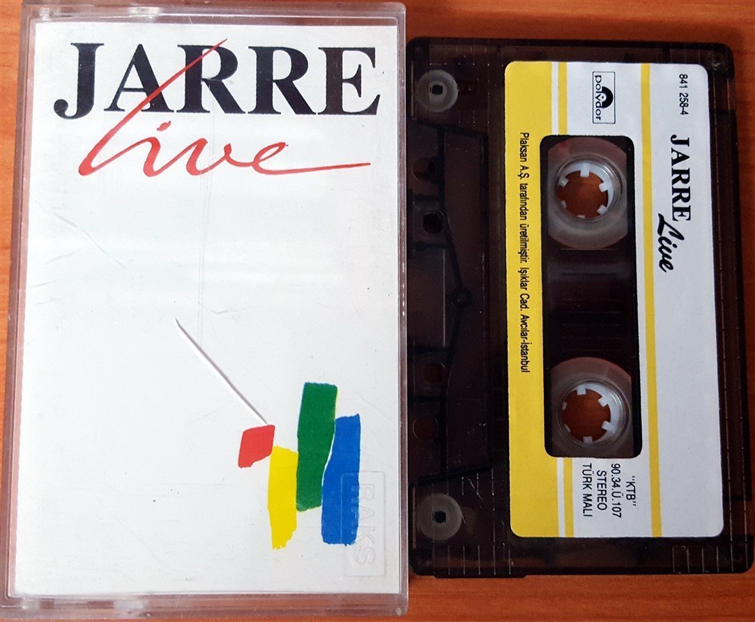 JEAN MICHEL JARRE - LIVE (1990) PLAKSAN CASSETTE MADE IN TURKEY ''USED''