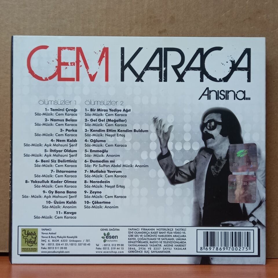 CEM KARACA - CEM KARACA ANISINA... - 2CD 2.EL