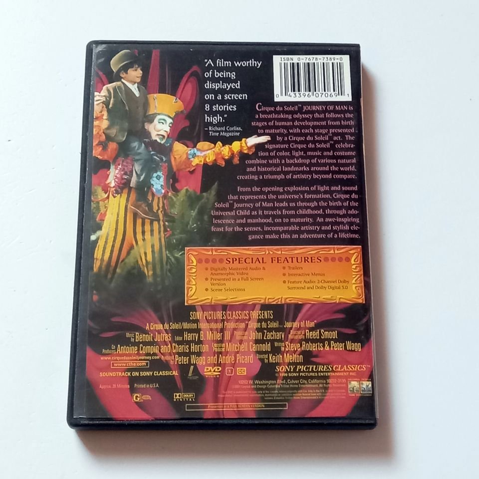 CIRQUE DU SOLEIL - JOURNEY OF MAN  - DVD 2.EL 1. BÖLGE