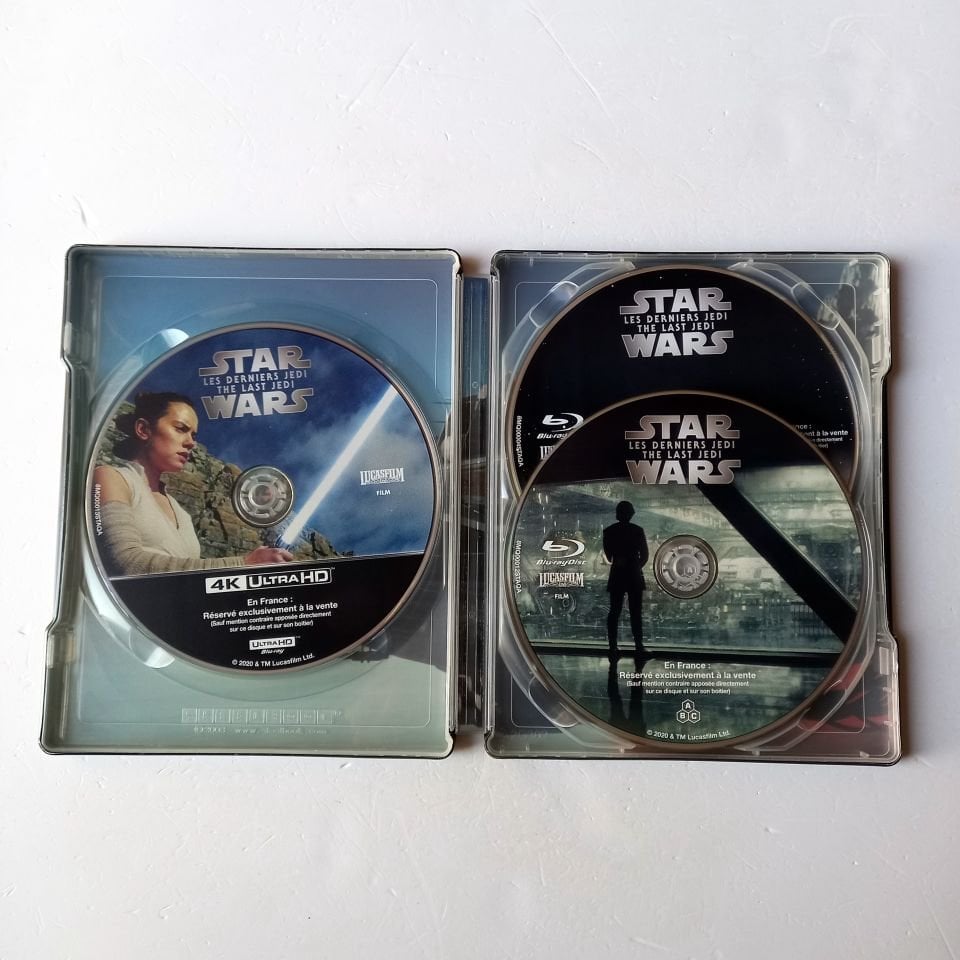 STAR WARS: EPISODE VIII THE LAST JEDI - DAISY RIDLEY, MARK HAMILL, ADAM DRIVER  - YÖN.: RIAN JOHNSON - 3BLU-RAY 4K STEELBOOK METAL KUTU 2.EL TÜRKÇE ALTYAZI YOKTUR