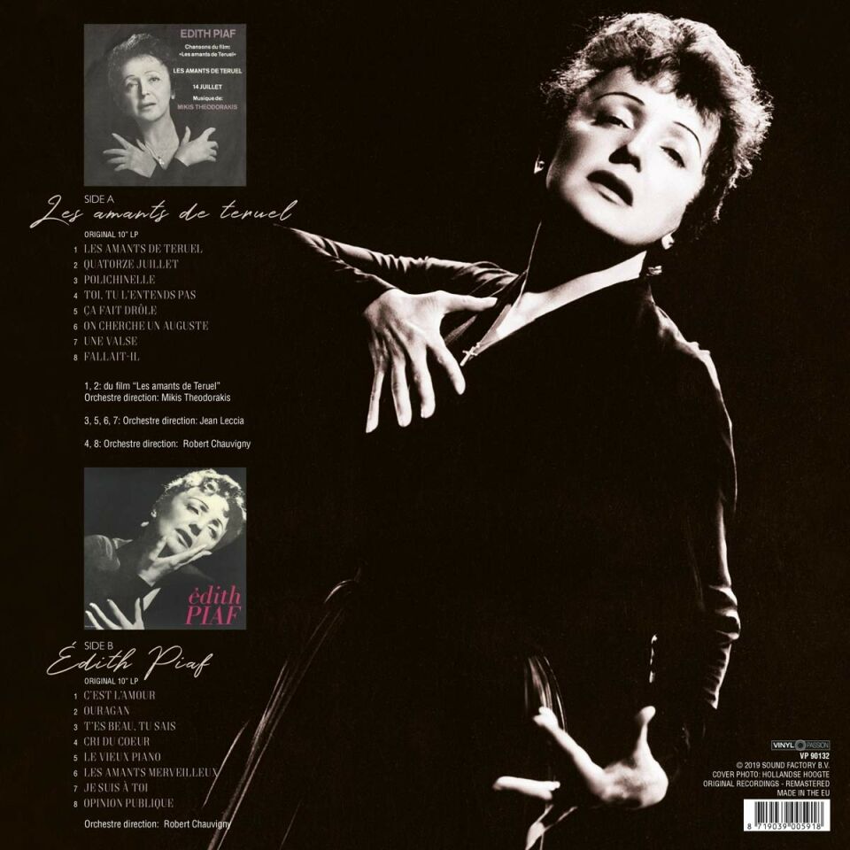 EDITH PIAF - LES AMANTS DE TERUEL - LP 16 TRACKS 2019 EDITION SIFIR PLAK