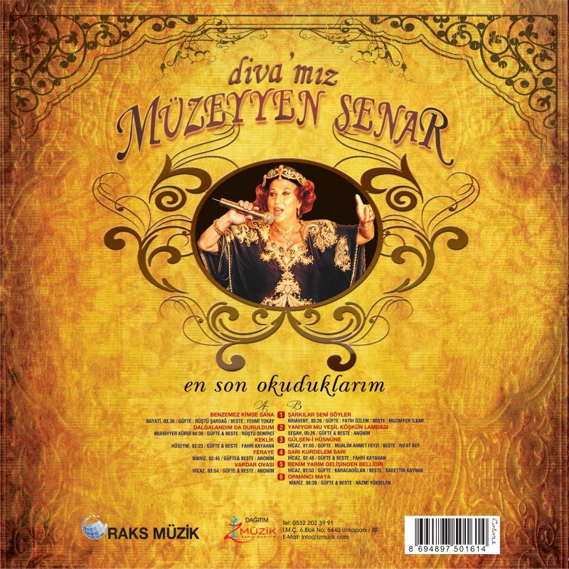MÜZEYYEN SENAR - DİVA'MIZ / EN SON OKUDUKLARIM (2001) - LP 2026 RENKLİ SIFIR PLAK