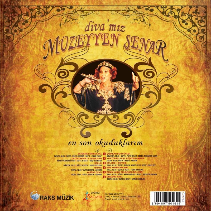 MÜZEYYEN SENAR - DİVA'MIZ / EN SON OKUDUKLARIM (2001) - LP 2026 RENKLİ SIFIR PLAK