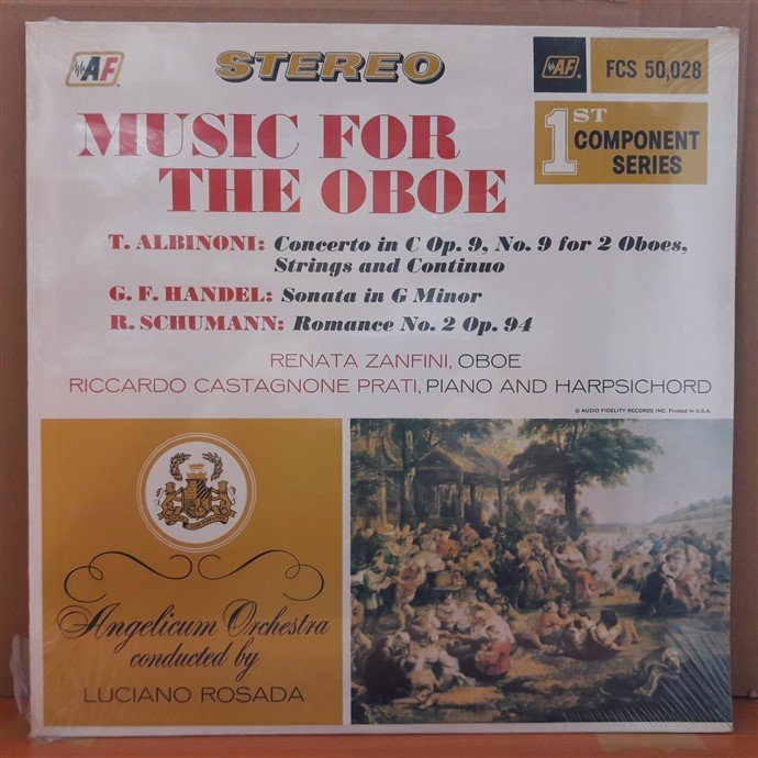 MUSIC FOR THE OBOE, ALBINONI, HANDEL, SCHUMANN, RENATA ZANFINI (1969) - DÖNEM BASKISI SIFIR PLAK