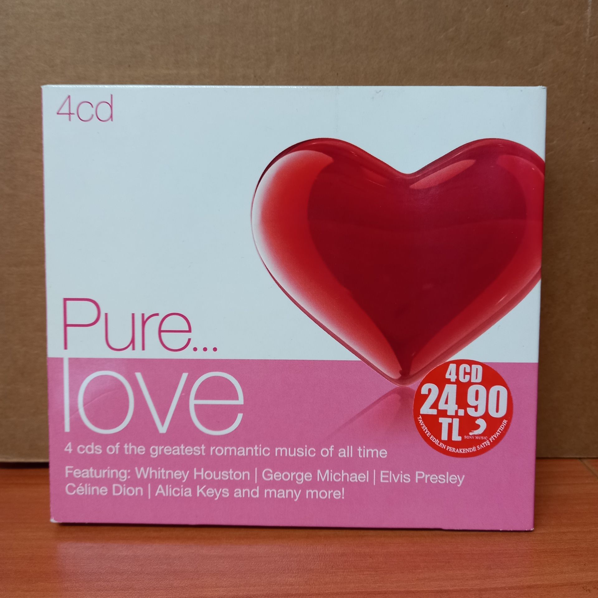 PURE...LOVE / WHITNEY HOUSTON, GEORGE MICHAEL, ELVIS PRESLEY, CELINE DION, ALICIA KEYS (2011) - 4CD 2.EL