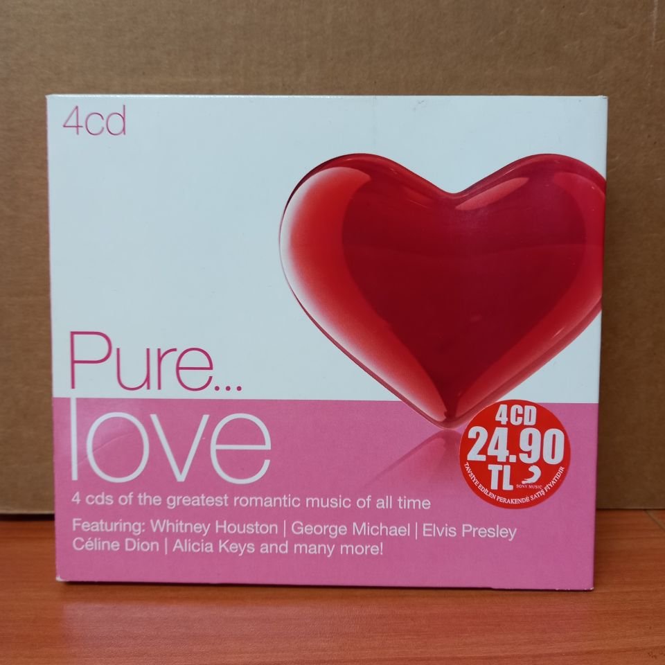 PURE...LOVE / WHITNEY HOUSTON, GEORGE MICHAEL, ELVIS PRESLEY, CELINE DION, ALICIA KEYS (2011) - 4CD 2.EL