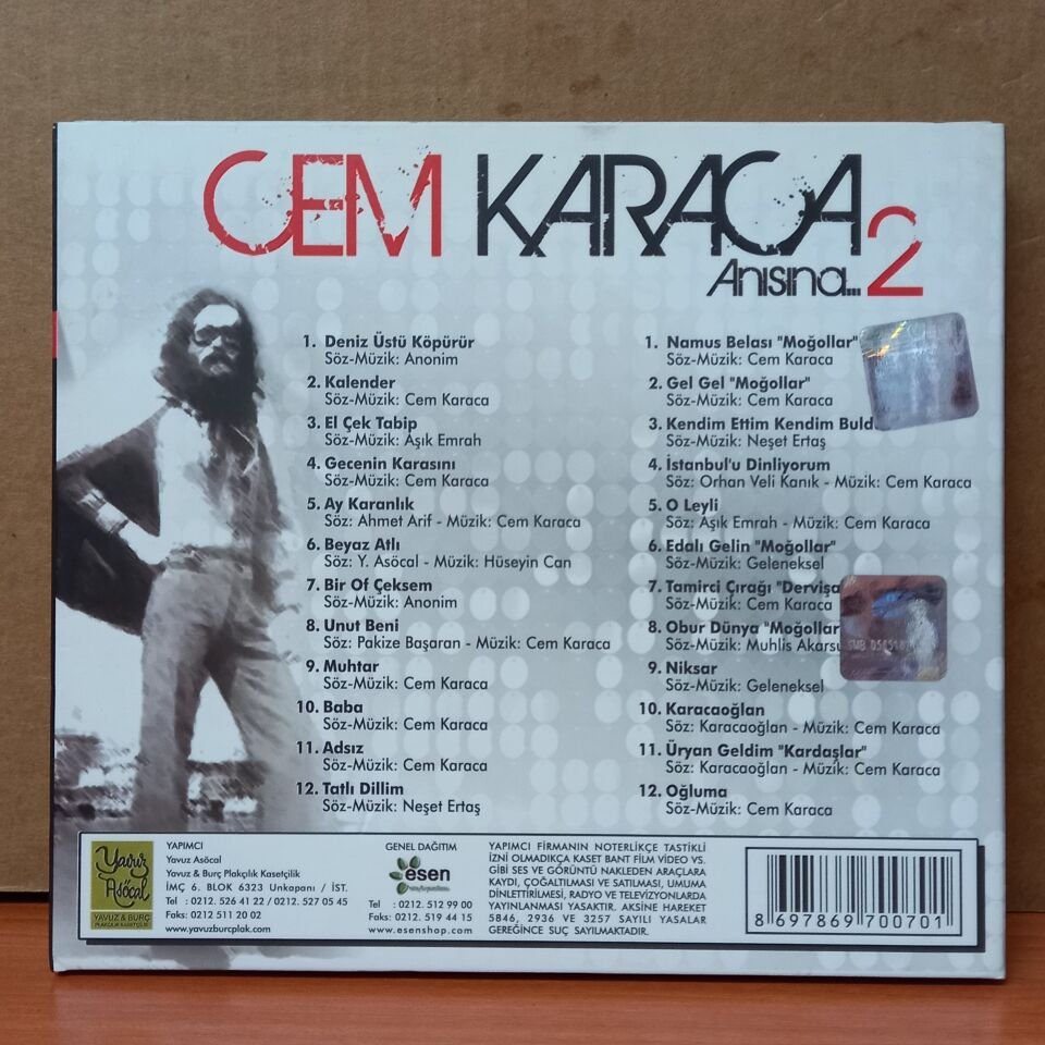 CEM KARACA - CEM KARACA ANISINA 2 (2016) - 2CD 2.EL