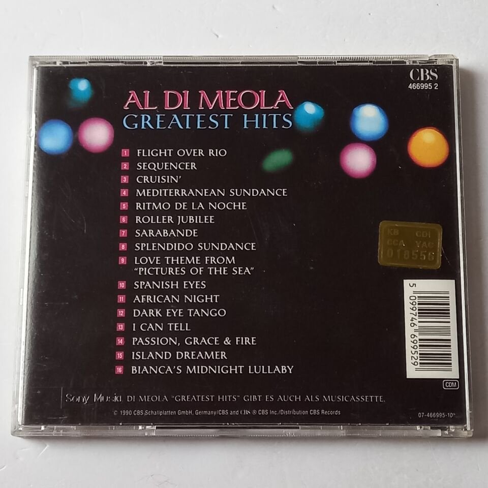 AL DI MEOLA – GREATEST HITS (1990) - CD 2.EL