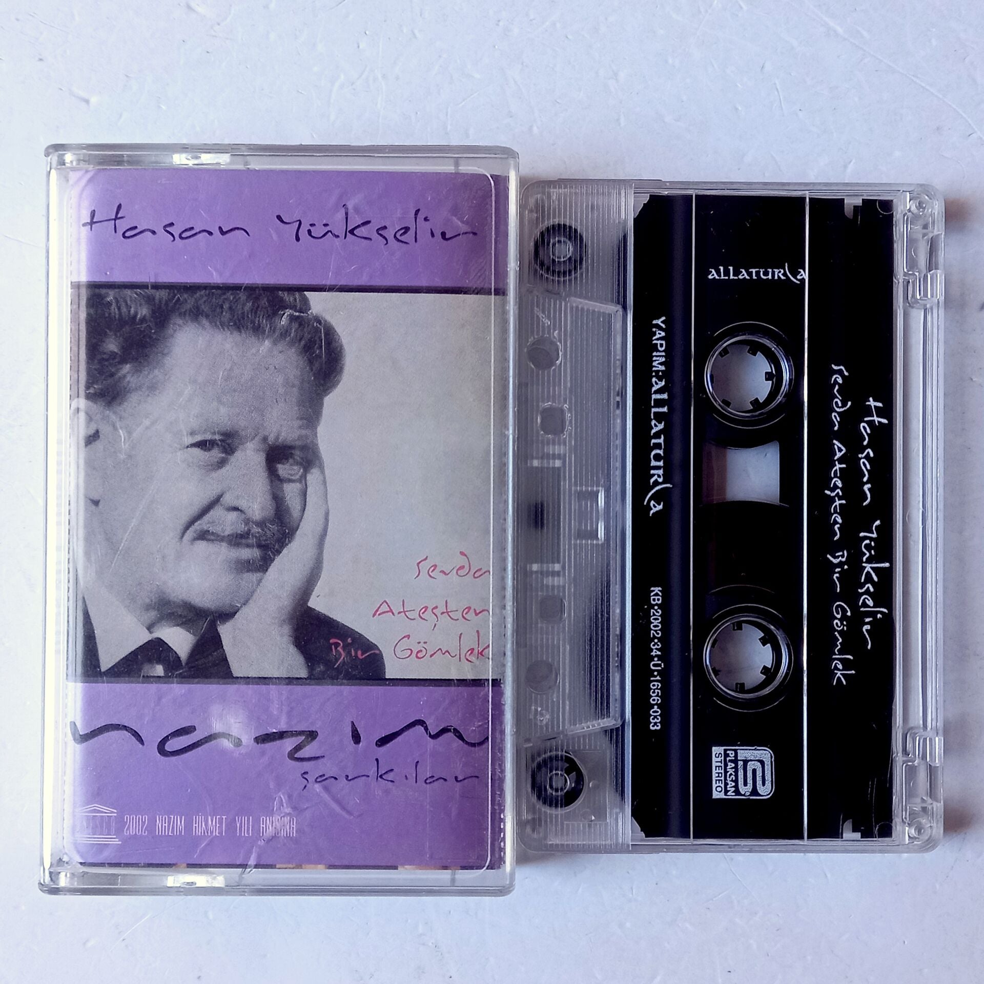HASAN YÜKSELİR - SEVDA ATEŞTEN BİR GÖMLEK / NAZIM ŞARKILARI (2002) - KASET 2.EL