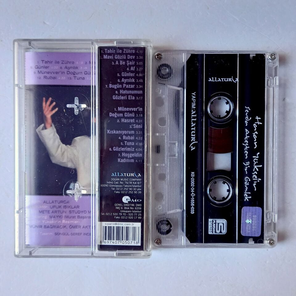 HASAN YÜKSELİR - SEVDA ATEŞTEN BİR GÖMLEK / NAZIM ŞARKILARI (2002) - KASET 2.EL