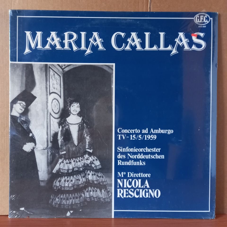MARIA CALLAS / CONCERTO AD AMBURGO TV-15/5/1959, SINFONIEORCHESTER DES NORDDEUTSCHEN RUNDFUNKS, NIKOLA RESCIGNO - LP DÖNEM BASKISI SIFIR PLAK