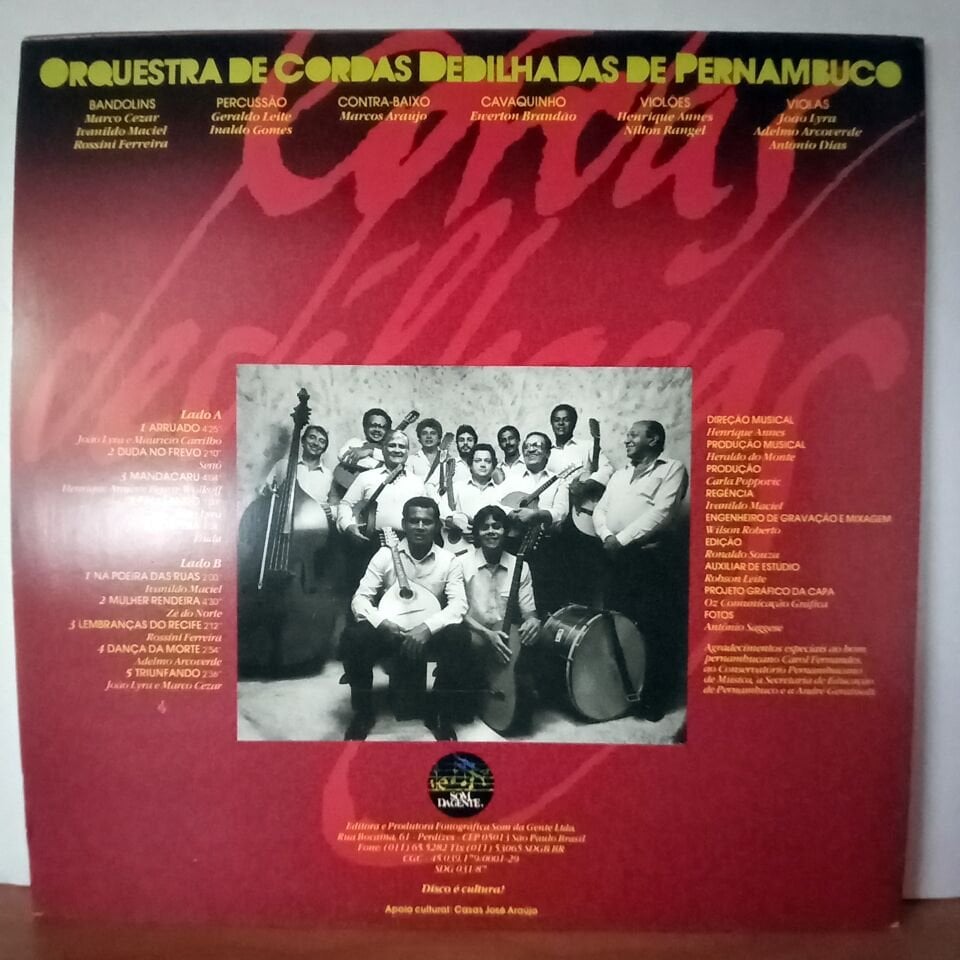 ORQUESTRA DE CORDAS DEDILHADAS DE PERNAMBUCO – CORDAS DEDILHADAS (1987) - LP 2.EL PLAK