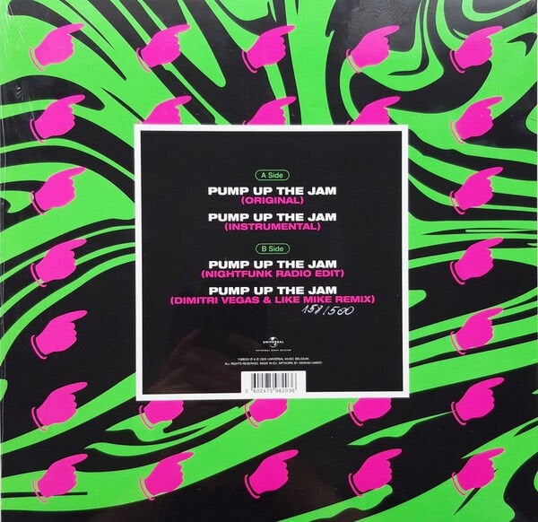 TECHNOTRONIC - PUMP UP THE JAM (1989) - MAXI SINGLE 12'' 45RPM PINK COLOURED 180GR SIFIR PLAK
