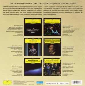 WAGNER - THE COLLECTORS EDITION / RENE KOLLO, JESSYE NORMAN, MARGARET PRICE, JESS THOMAS, ASTRID VARNAY, WOLFGANG WINDGASSEN, KARL BÖHM, HERBERT VON KARAJAN, CARLOS KLEIBER, FERDINAND LEITNER (2013) - 6LP 180GR LTD EDT NUMBERED BOX SET SIFIR PLAK