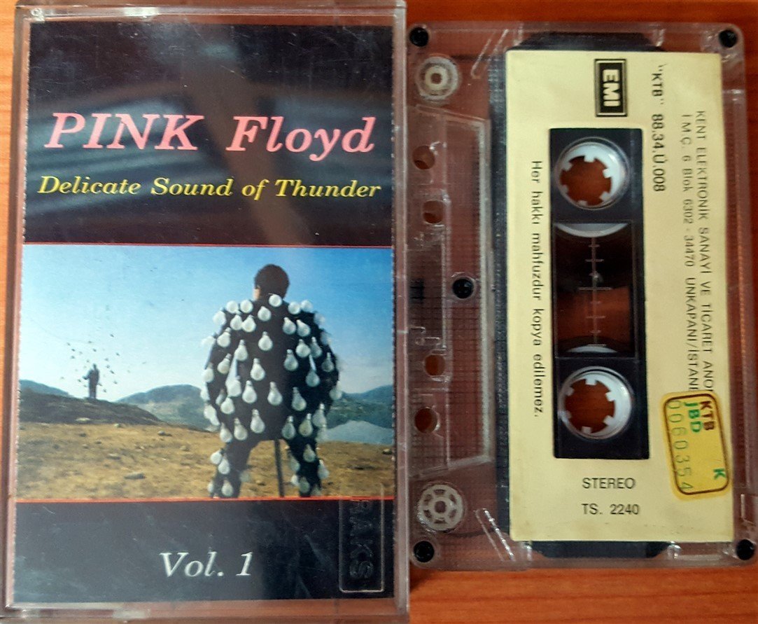 PINK FLOYD - DELICATE SOUND OF THUNDER VOL 1 (1988) KENT CASSETTE MADE IN TURKEY ''USED'' PAPER LABEL