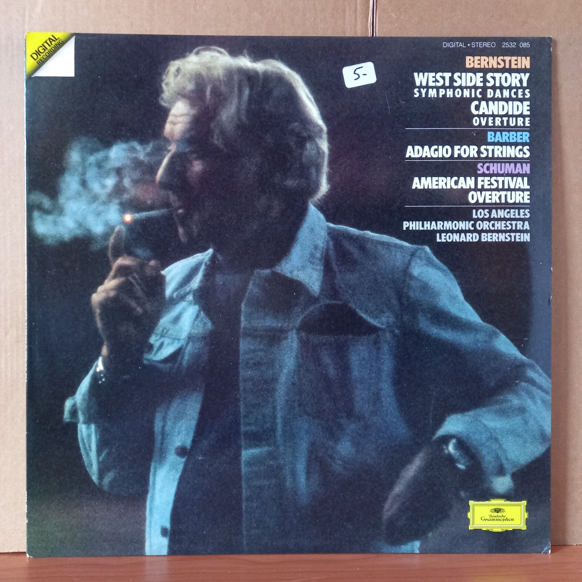 BERNSTEIN: WEST SIDE STORY SYMPHONIC DANCES/CANDIDE OVERTURE; BARBER: ADAGIO FOR STRINGS; SCHUMAN: AMERICAN FESTIVAL OVERTURE / LOS ANGELES PHILHARMONIC ORCHESTRA (1983) - LP 2.EL PLAK