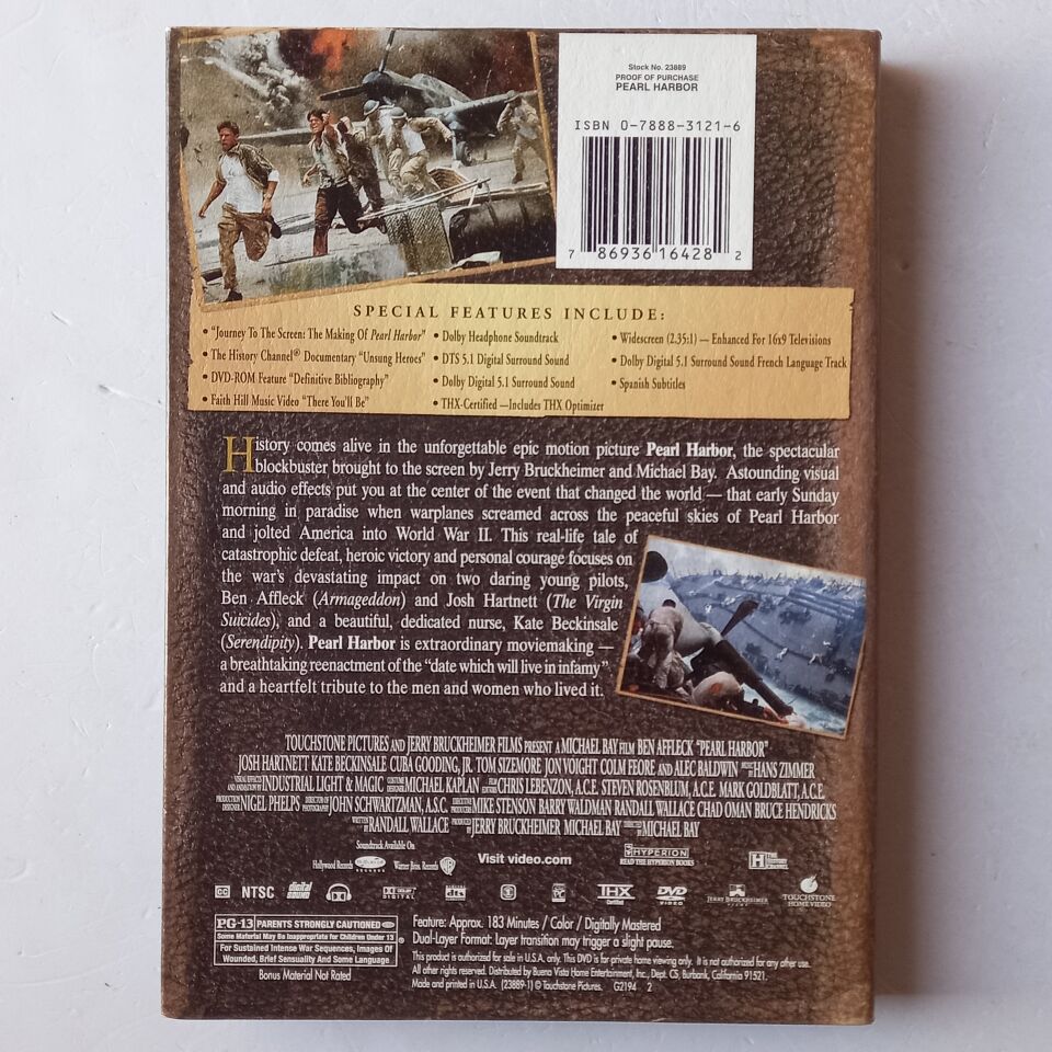PEARL HARBOR - MICHAEL BAY, BEN AFFLECK - 2DVD ÖZEL VERSİYON 1.BÖLGE 2.EL