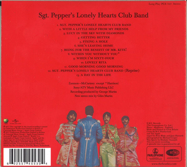 THE BEATLES - SGT PEPPER'S LONELY HEART CLUB BAND (1967) - CD 2017 EDITION REISSUE / GATEFOLD DIGISLEEVE AMBALAJINDA SIFIR ÜRÜN