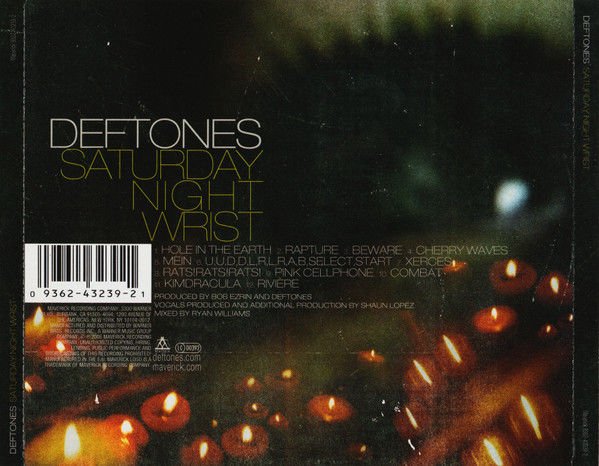 DEFTONES – SATURDAY NIGHT WRIST (2006) - CD JEWEL CASE AMBALAJINDA SIFIR