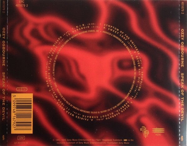 OZZY OSBOURNE - SPEAK OF THE DEVIL (1982) - CD 1995 EDITION JEWEL CASE AMBALAJINDA SIFIR
