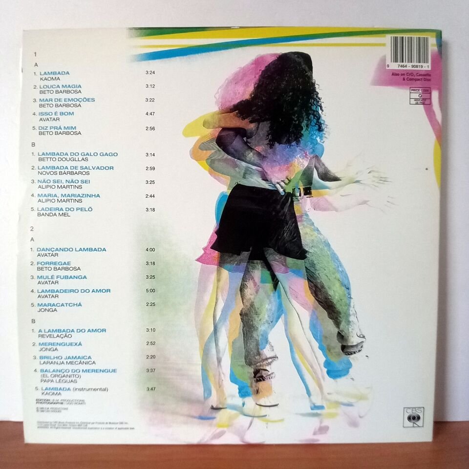 VARIOUS – LAMBADA / KAOMA, AVATAR, BANDA MEL, JONGA, BETO BARBOSA (1989) - 2LP 2.EL PLAK