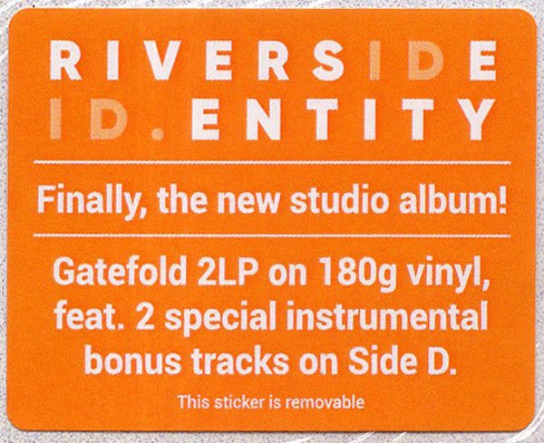 RIVERSIDE - ID ENTITY (2023) - 2LP INSIDE OUT ORANGE COLOURED EDITION SIFIR PLAK