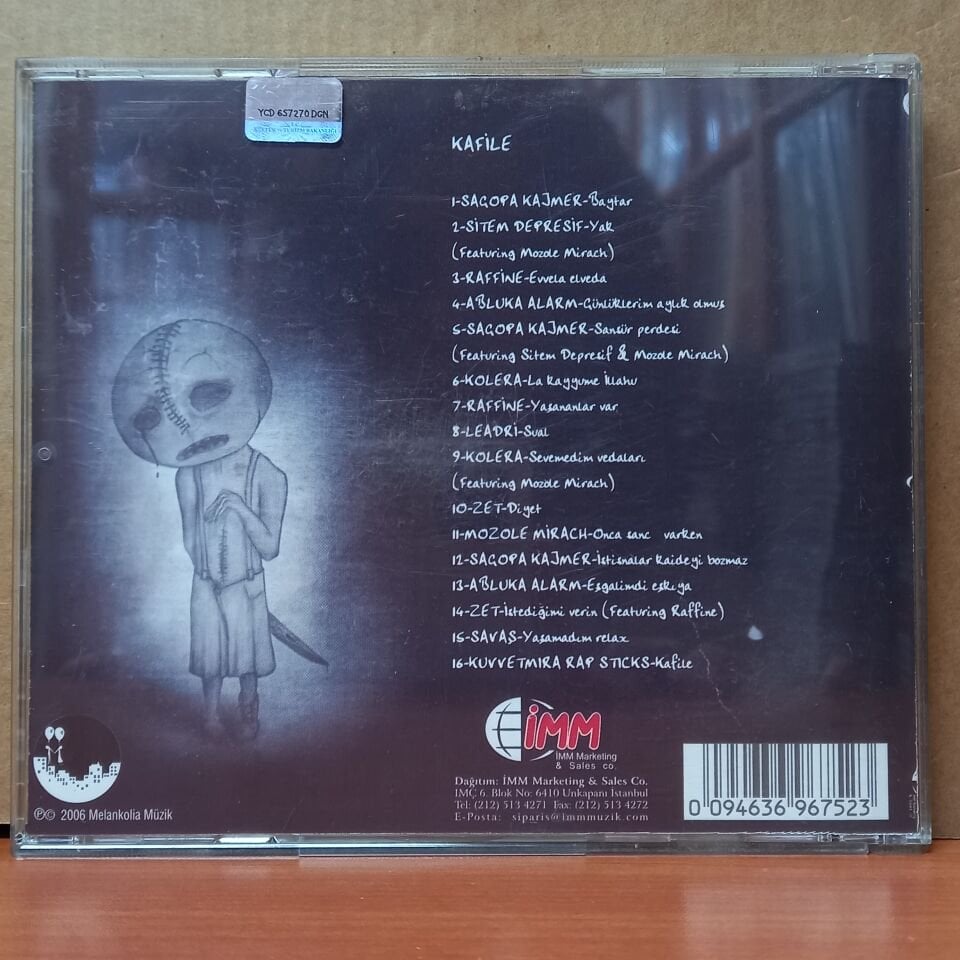 KAFİLE / SAGOPA KAJMER, SİTEM DEPRESİF, RAFFİNE, KOLERA, ABLUKA ALARM (2006) - CD 2.EL