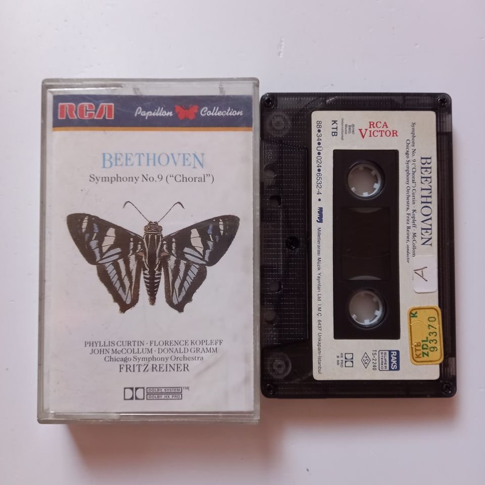 BEETHOVEN - SYMPHONY NO.9 [CHORAL] / FRITZ REINER, PHYLLIS CURTIN, FLORENCE KOPLEFF, JOHN MCCOLLUM, DONALD GRAMM, CHICAGO SYMPHONU ORCHESTRA (1988) - KASET 2.EL