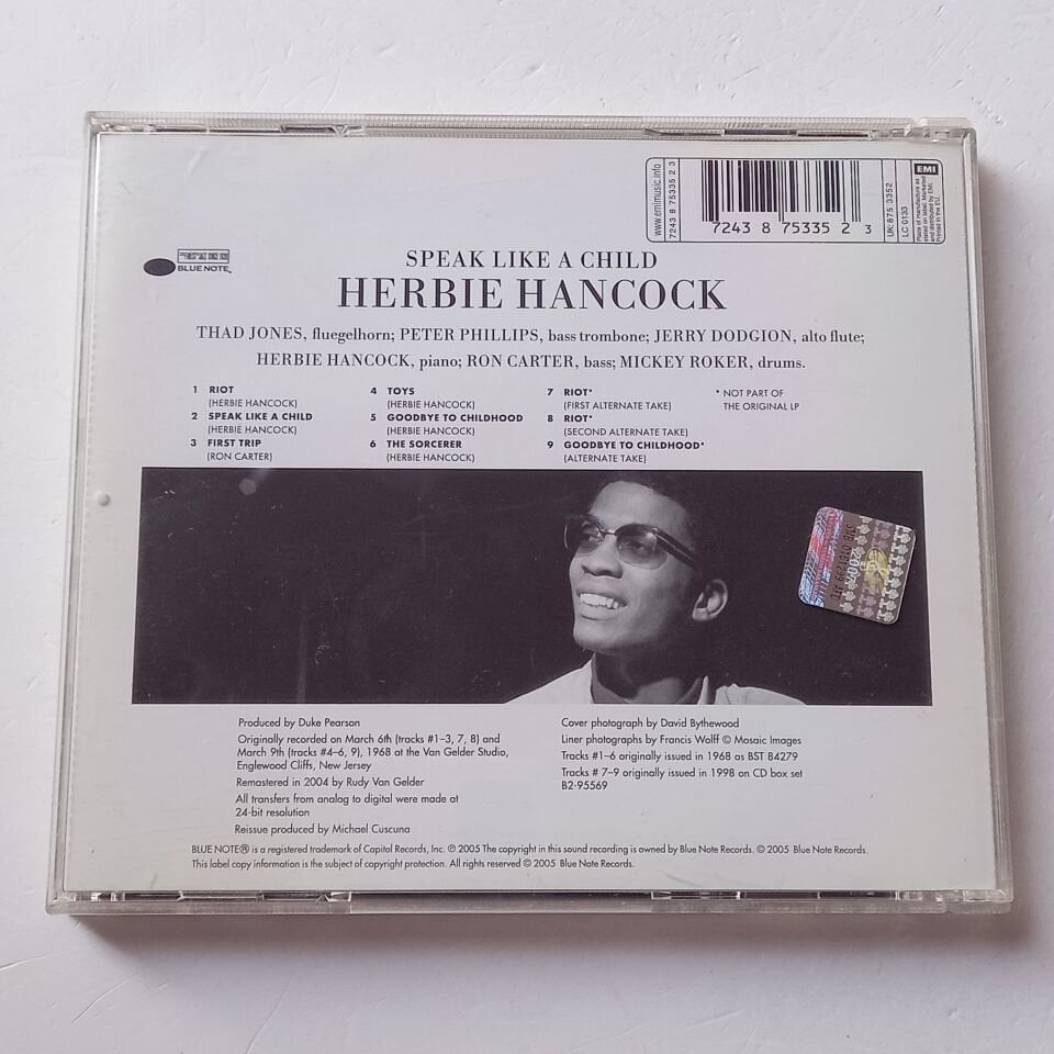 HERBIE HANCOCK – SPEAK LIKE A CHILD (1968) - CD REMASTERED 2005 REISSUE 2.EL