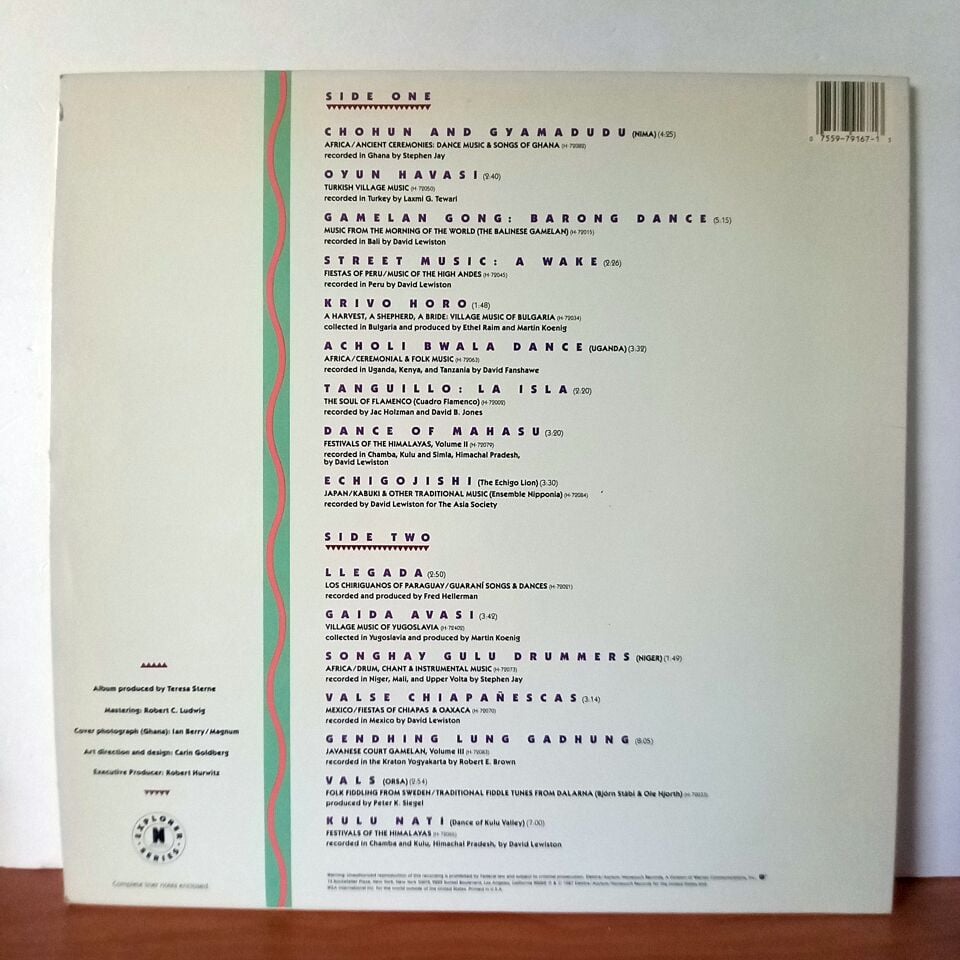 VARIOUS – DANCES OF THE WORLD / MUSIC FROM THE NONESUCH EXPLORER SERIES (1987) - LP 2.EL PLAK