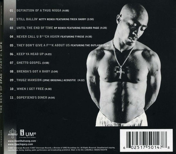 2PAC - BEST OF 2PAC / PART 2: LIFE (2007) - CD DIGIPAK AMBALAJINDA SIFIR