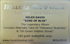 MILES DAVIS - KIND OF BLUE (1959) - 2LP 180GR GATEFOLD 2010 EXPANDED EDITION SIFIR PLAK