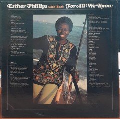 ESTHER PHILLIPS WITH JOE BECK - FOR ALL WE KNOW (1975) - PLAK 2.EL