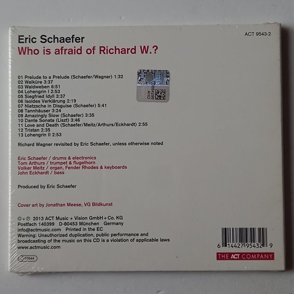 ERIC SCHAEFER – WHO IS AFRAID OF RICHARD W.? (2013) - CD DIGIPAK AMBALAJINDA SIFIR