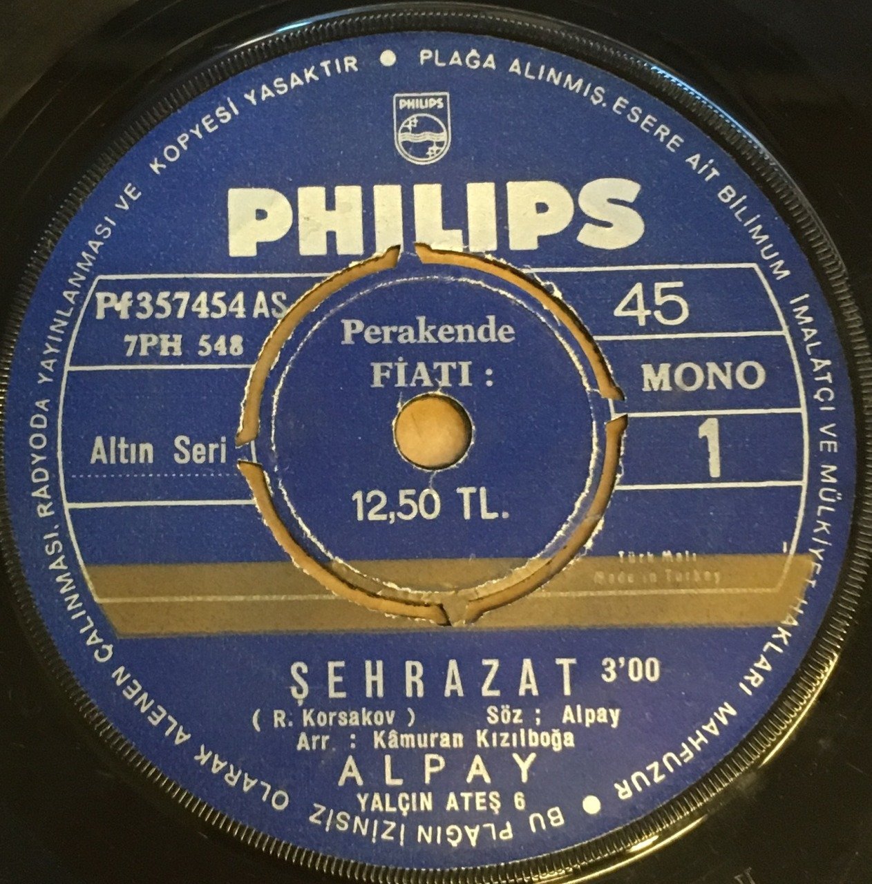 ALPAY - ŞEHRAZAT / BEKLEYİŞ 7'' 45 DEVİR