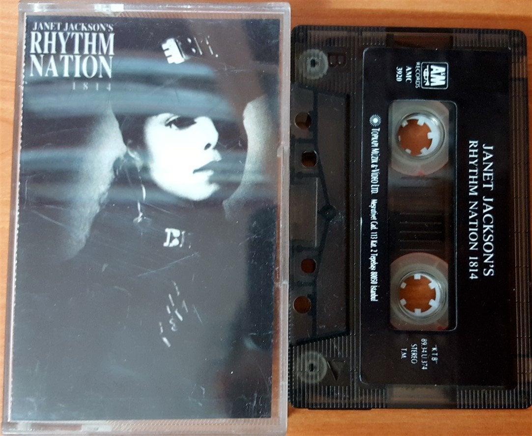 JANET JACKSON - RHYTHM NATION 1814 (1989) TOPKAPI CASSETTE MADE IN TURKEY ''USED''
