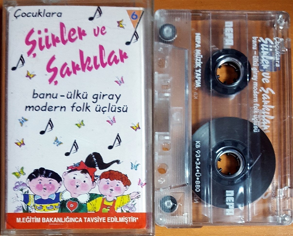 ÇOCUKLARA ŞİİRLER VE ŞARKILAR / BANU ÜLKÜ GİRAY FOLK ÜÇLÜSÜ (1993) NEPA KASET 2.EL