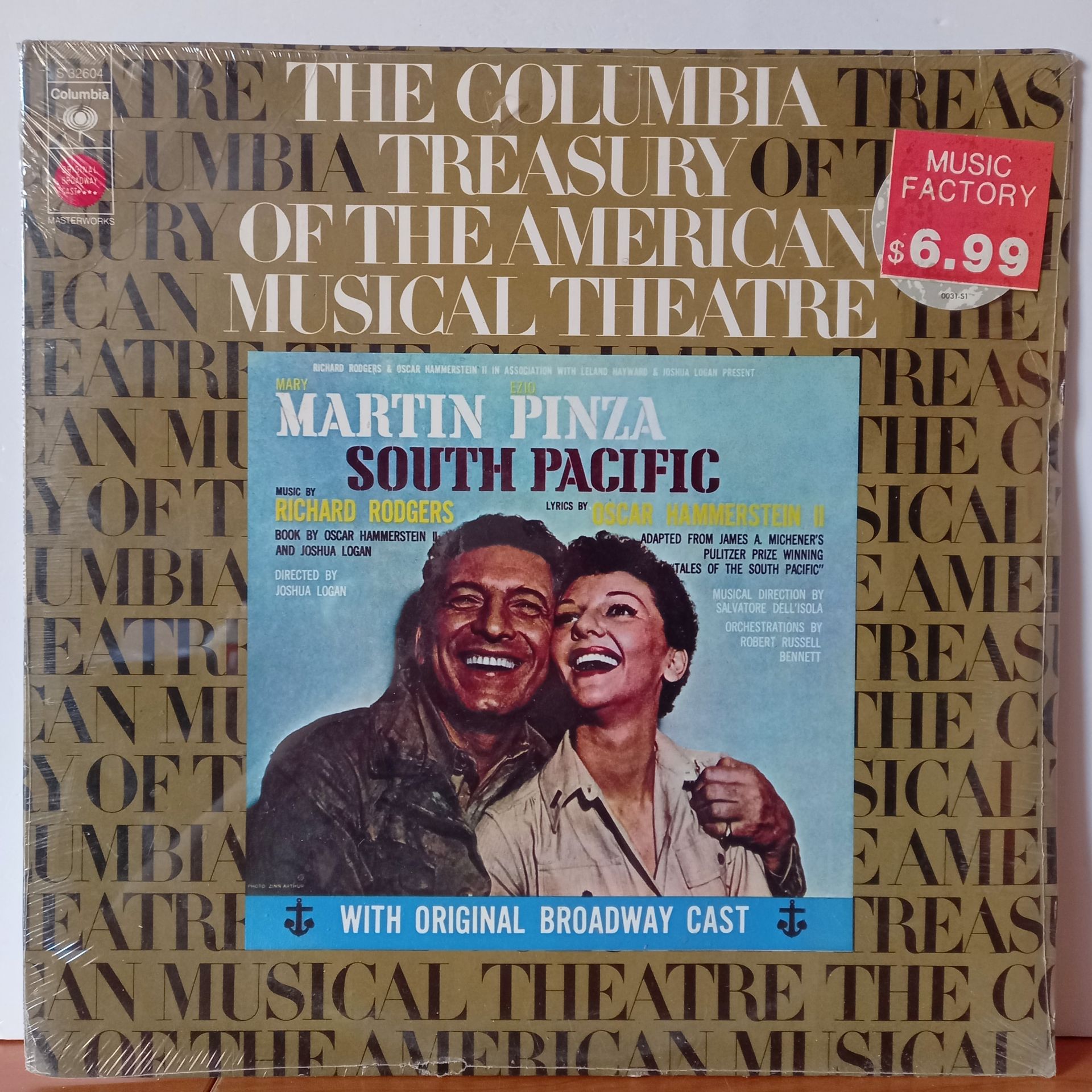 RICHARD RODGERS / OSCAR HAMMERSTEIN II / FEATURING MARY MARTIN, EZIO PINZA WITH ORIGINAL BROADWAY CAST – SOUTH PACIFIC (1973) - LP  DÖNEM BASKI SIFIR PLAK