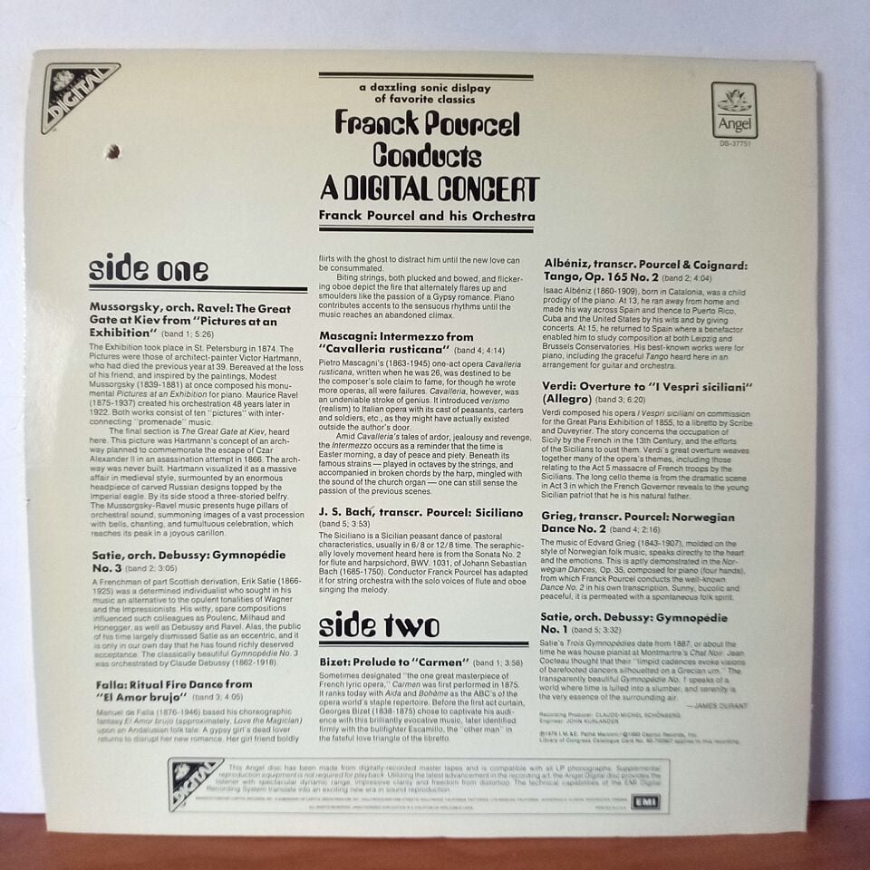 FRANCK POURCEL – FRANCK POURCEL CONDUCTS A DIGITAL CONCERT (1980) - LP 2.EL PLAK