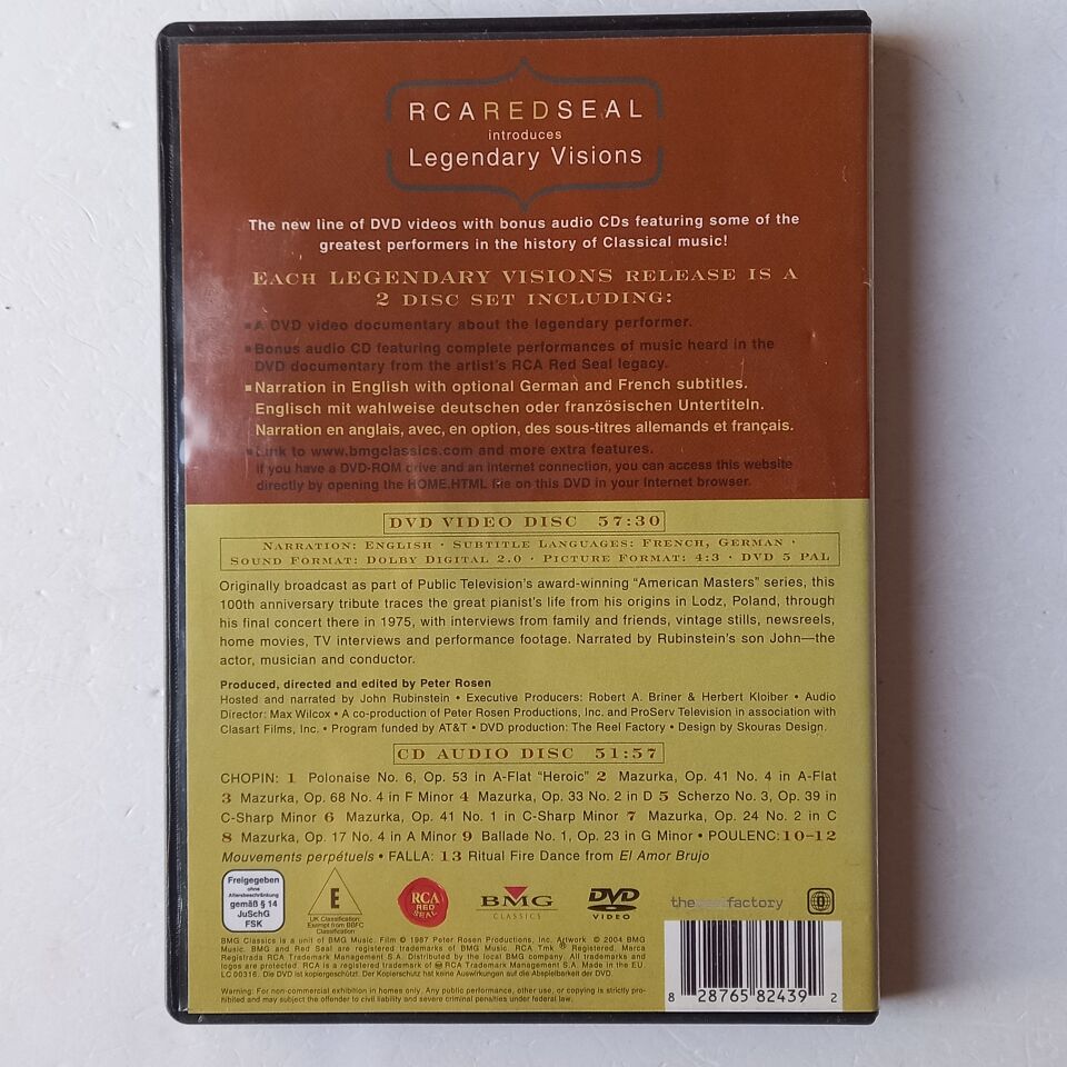 RUBINSTEIN - REMEMBERED - DVD 2.EL