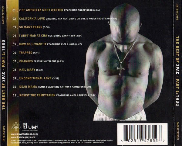 2PAC - BEST OF 2PAC / PART 1: THUG (2007) - CD DIGIPAK AMBALAJINDA SIFIR
