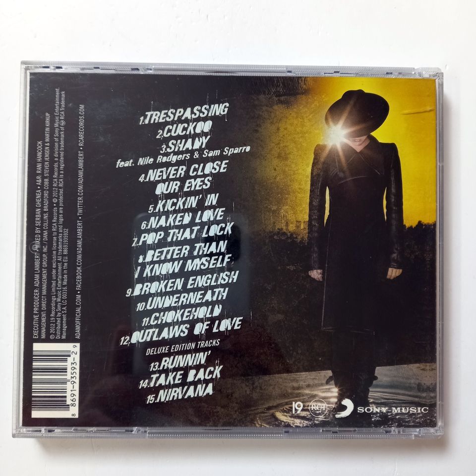 ADAM LAMBERT – TRESPASSING (2012) - CD 2.EL