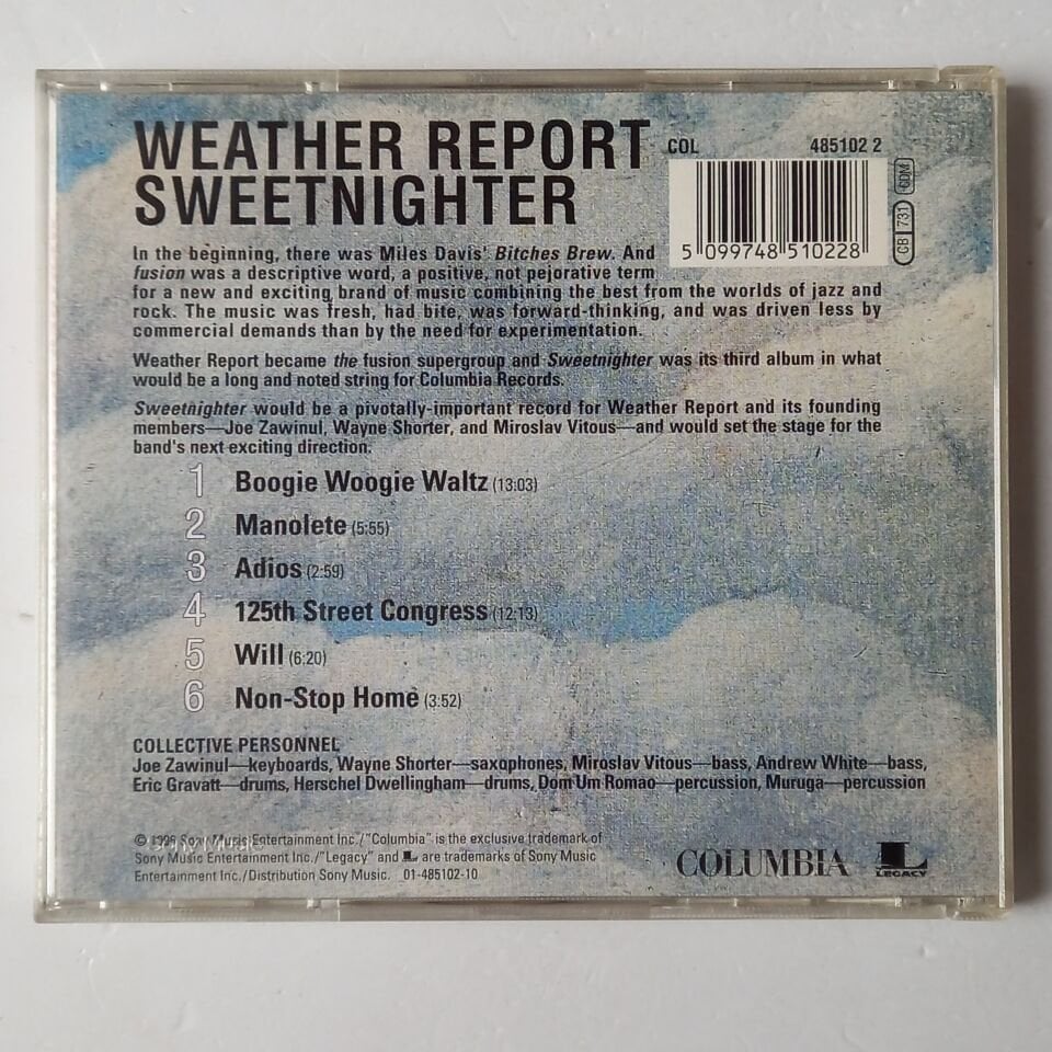 WEATHER REPORT – SWEETNIGHTER (1973) - CD REMASTERED 1996 REISSUE 2.EL