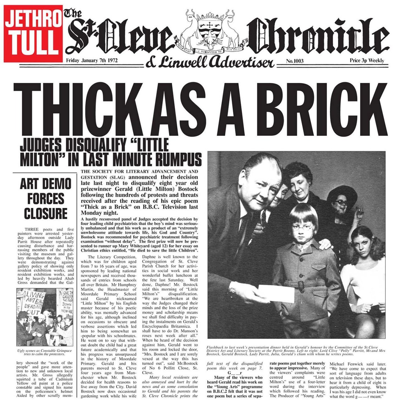 JETHRO TULL - THICK AS A BRICK (1972) - LP 2015 180GR STEVEN WILSON EDITION SFR