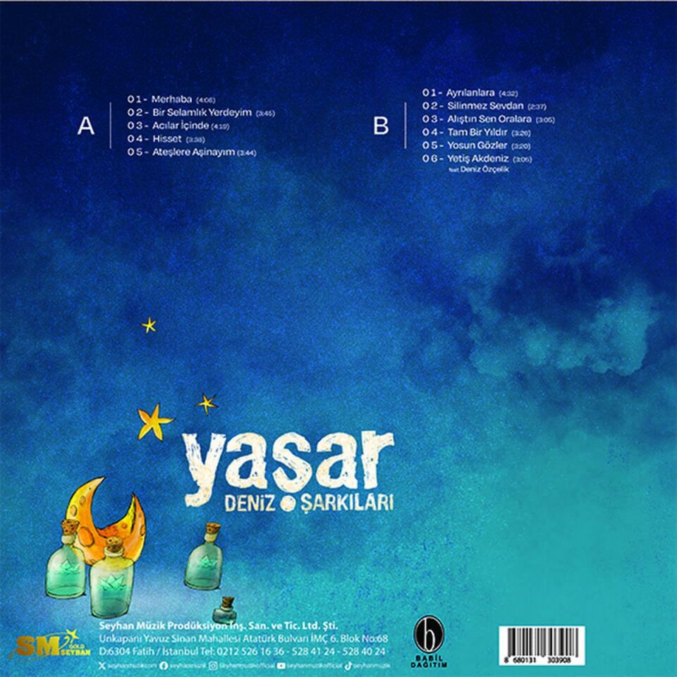 YAŞAR - DENİZ ŞARKILARI (2025) - LP SIFIR PLAK
