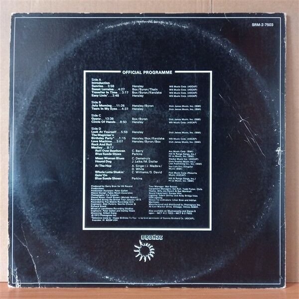 URIAH HEEP – LIVE (1973) - 2LP 2.EL PLAK