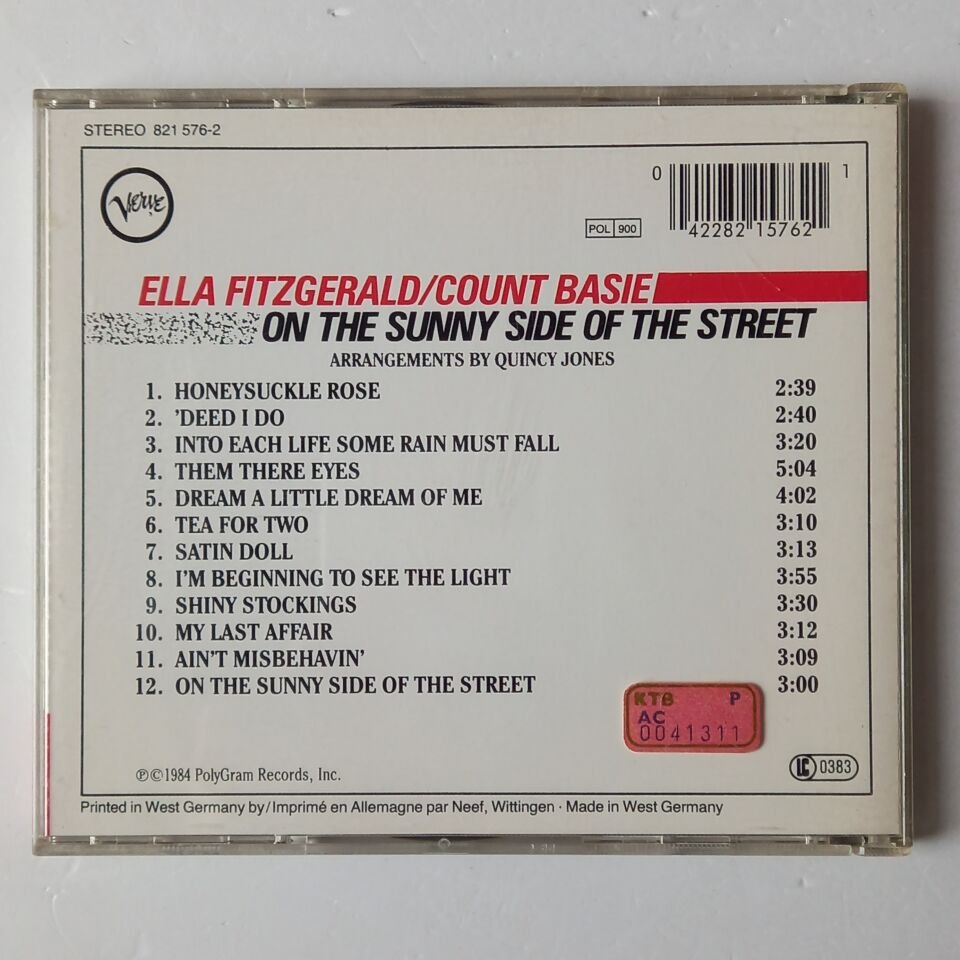 ELLA AND BASIE – ELLA AND BASIE! (1963) - CD REMASTERED 1984 REISSUE 2.EL